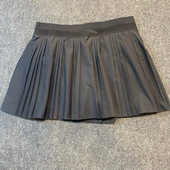 Nike Pants - Nike Dri Fit Womens Large Black Accordion Elastic Waist Mini Tennis Skirt Shorts